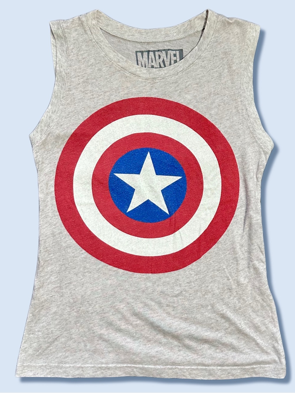 Captain America Tank Top Marvel Muscle Tee XS Avengers Superhero Comic Cosplay